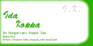 ida koppa business card